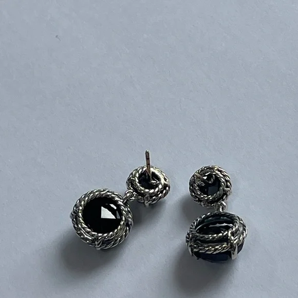 David Yurman Black Onyx Chatelaine Drop Earrings - Picture 7 of 11